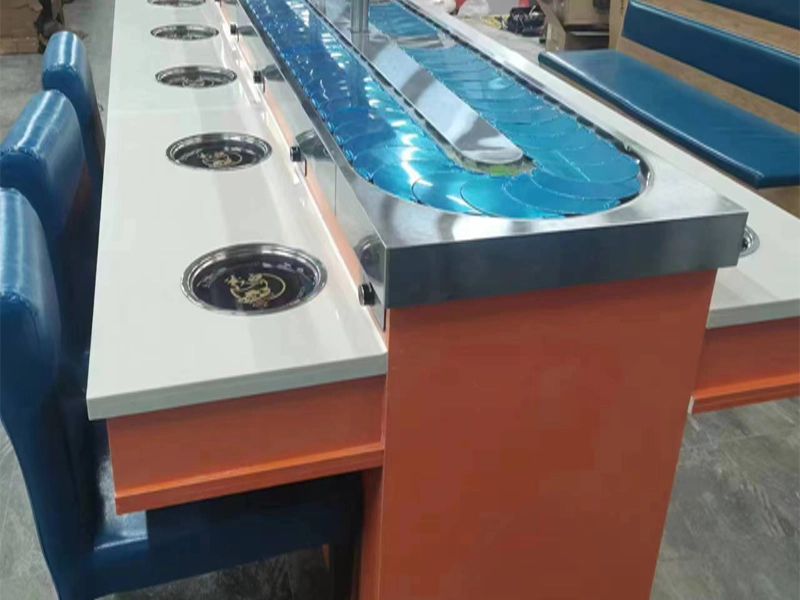 sushi conveyor Rotating small hot pot equipment 旋转小火锅设备 หม้อไฟขนาดเล็กแบบหมุนได้